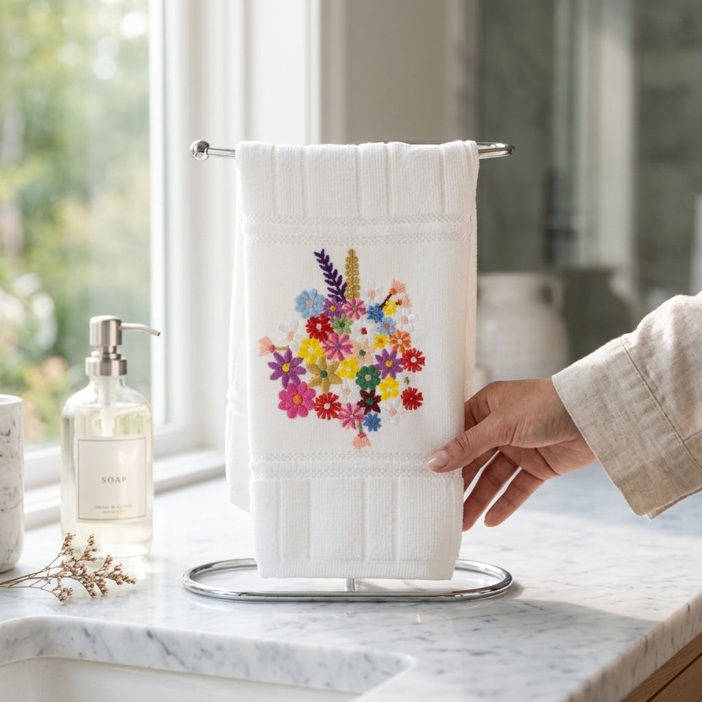 Toalha Lavabo Figo Flowers