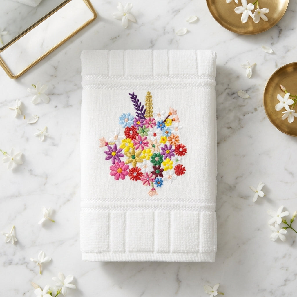 Toalha Lavabo Figo Flowers